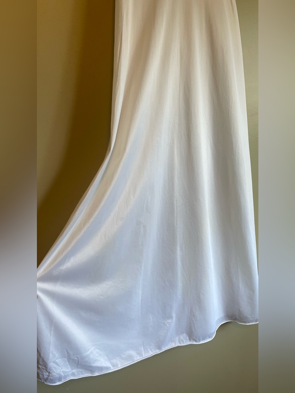 Vintage 1970’s Union Tag LovLee Embroidered Mesh Feature Nylon Maxi Slip Dress - Picture 5 of 11